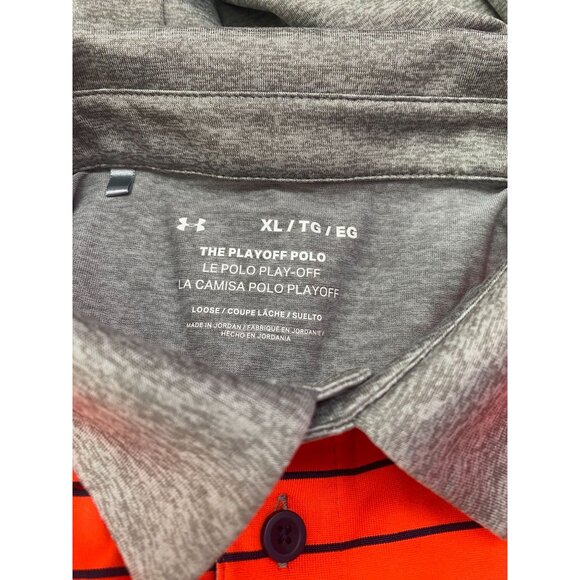 Under Armour Men's Grey & Orange Short Sleeve Size XL The Playoff Polo. - Picture 4 of 4